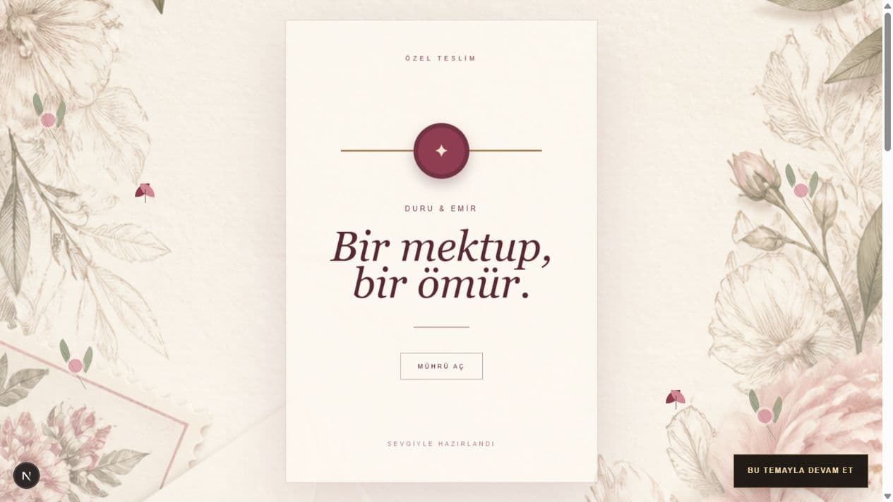 Mühürlü Mektup tema önizlemesi